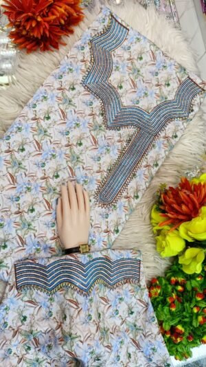 مخاوير ناعمة للبيت و لرمضان حرير إيطالي أزرق